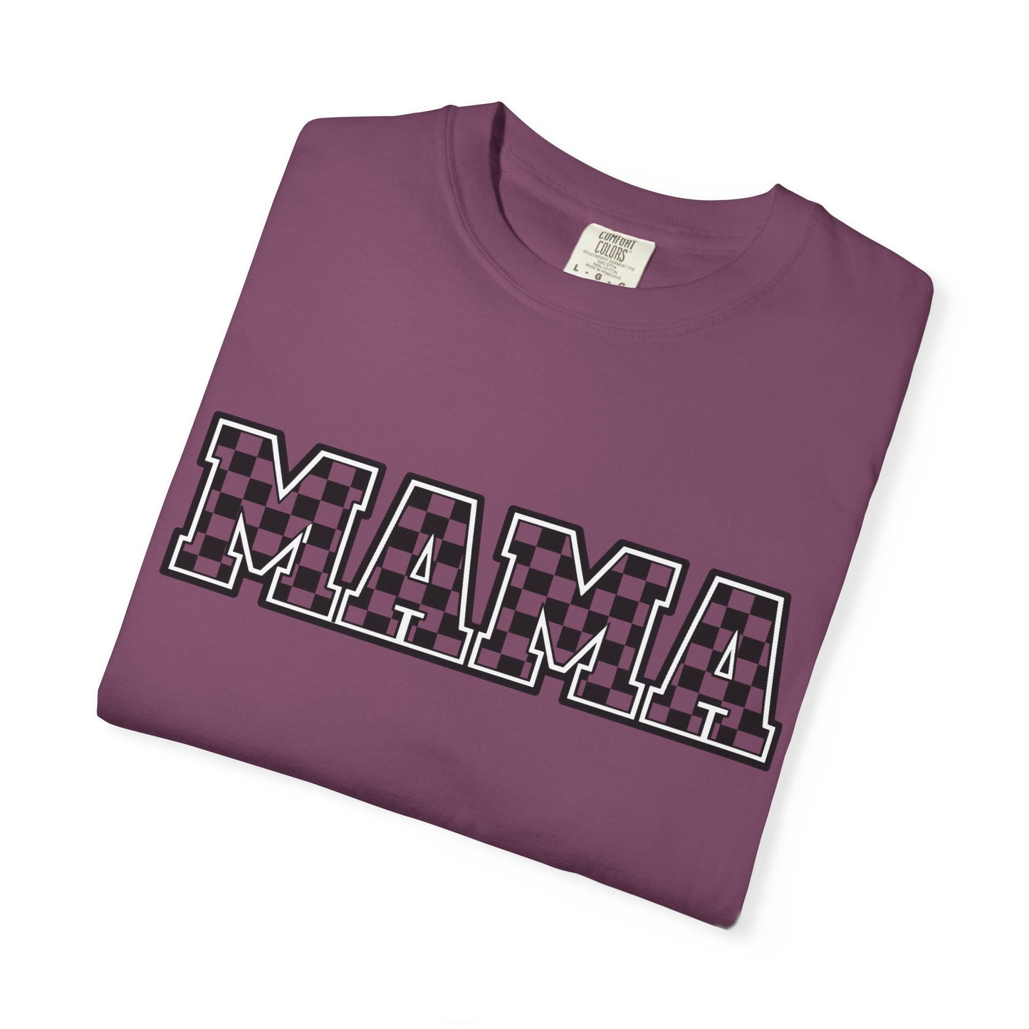 Mama Checkerboard T-Shirt — Graphic Mom Tee