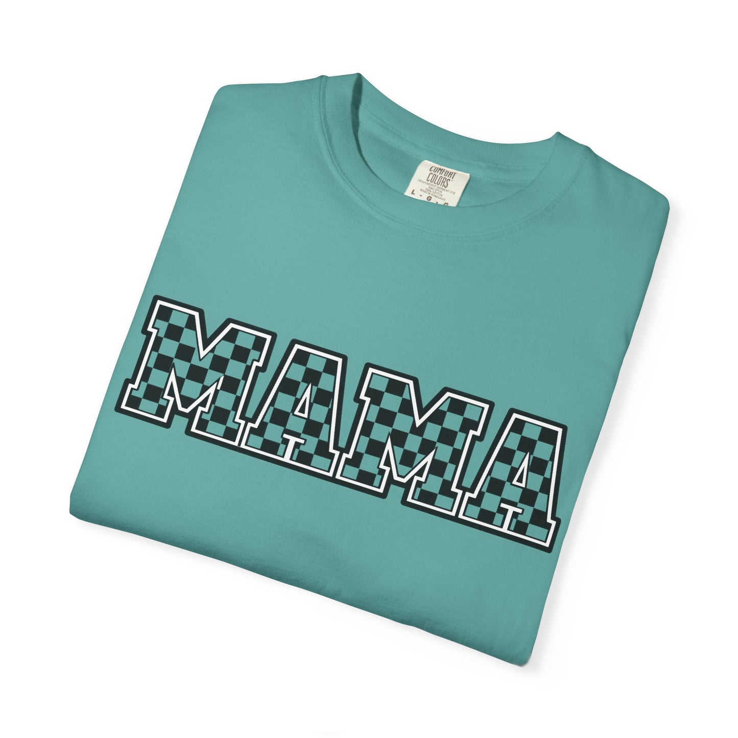Mama Checkerboard T-Shirt — Graphic Mom Tee