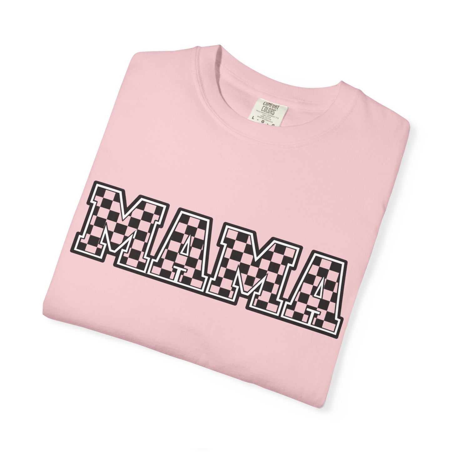 Mama Checkerboard T-Shirt — Graphic Mom Tee