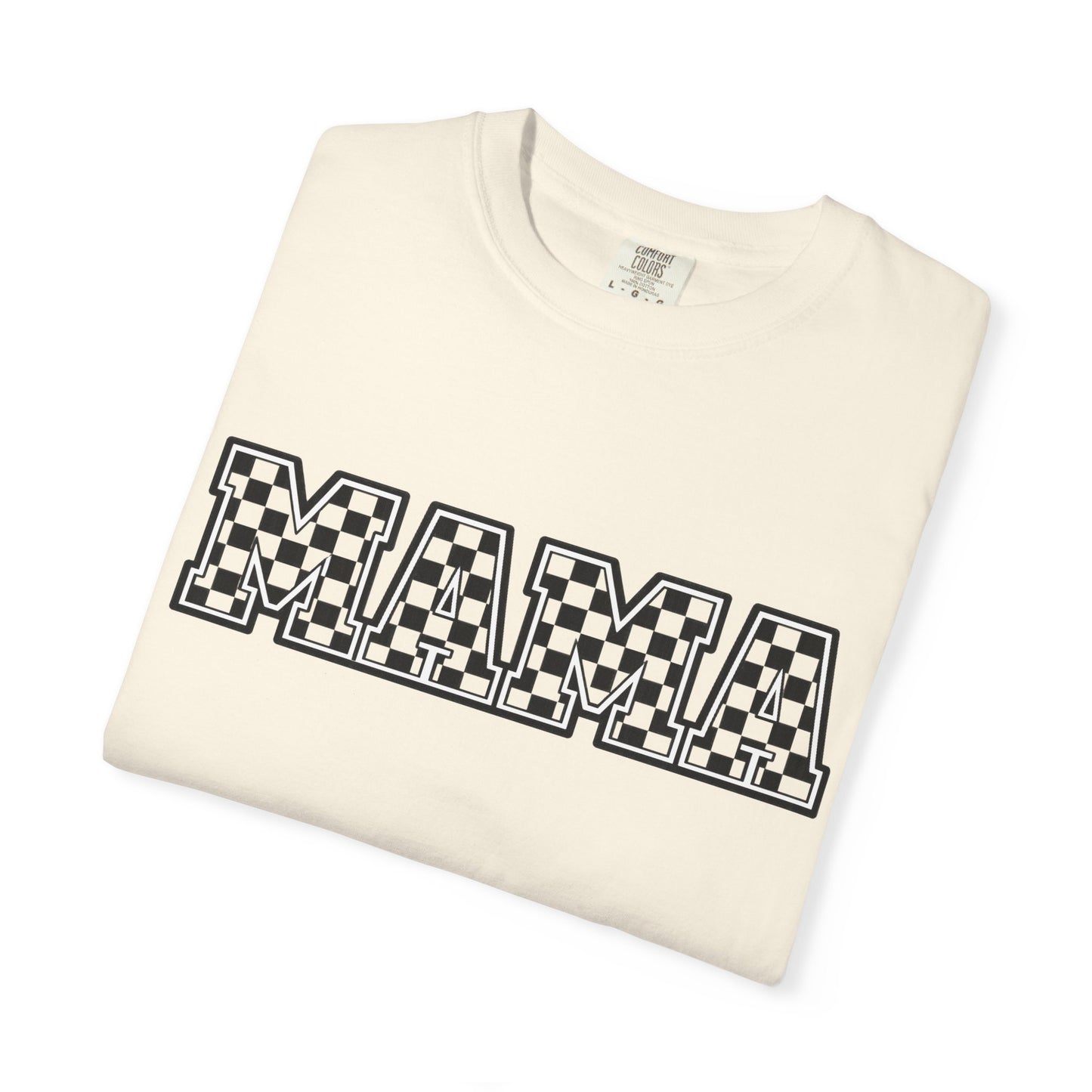 Mama Checkerboard T-Shirt — Graphic Mom Tee
