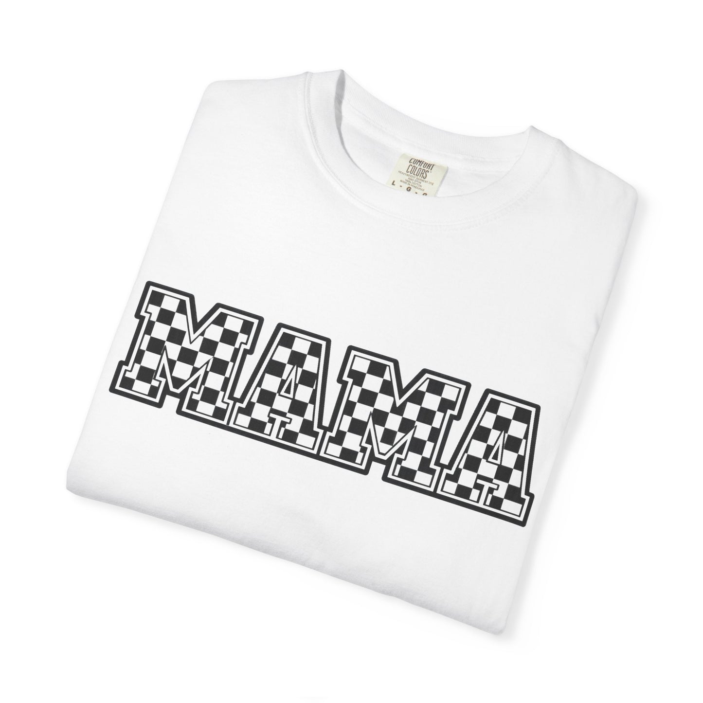 Mama Checkerboard T-Shirt — Graphic Mom Tee