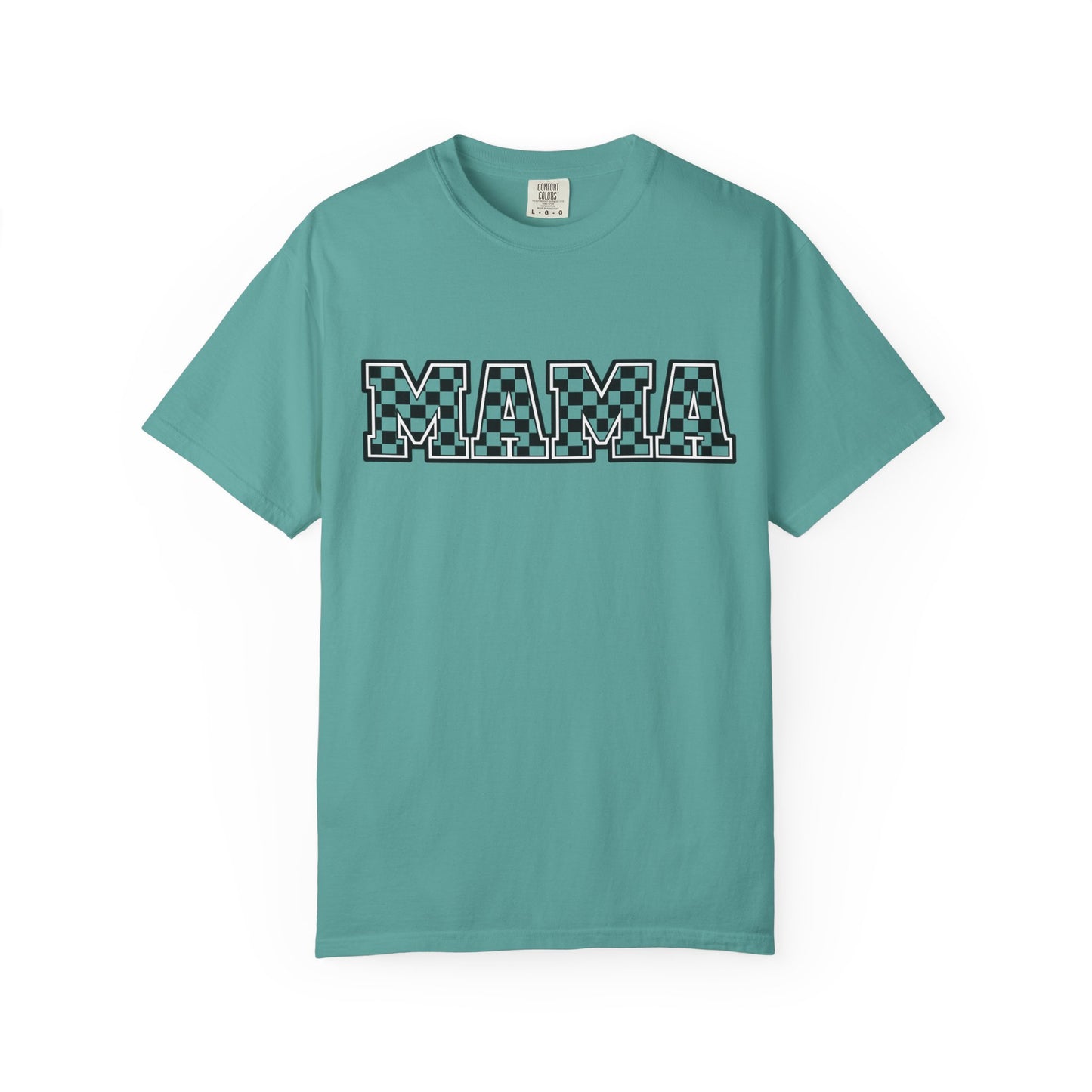Mama Checkerboard T-Shirt — Graphic Mom Tee