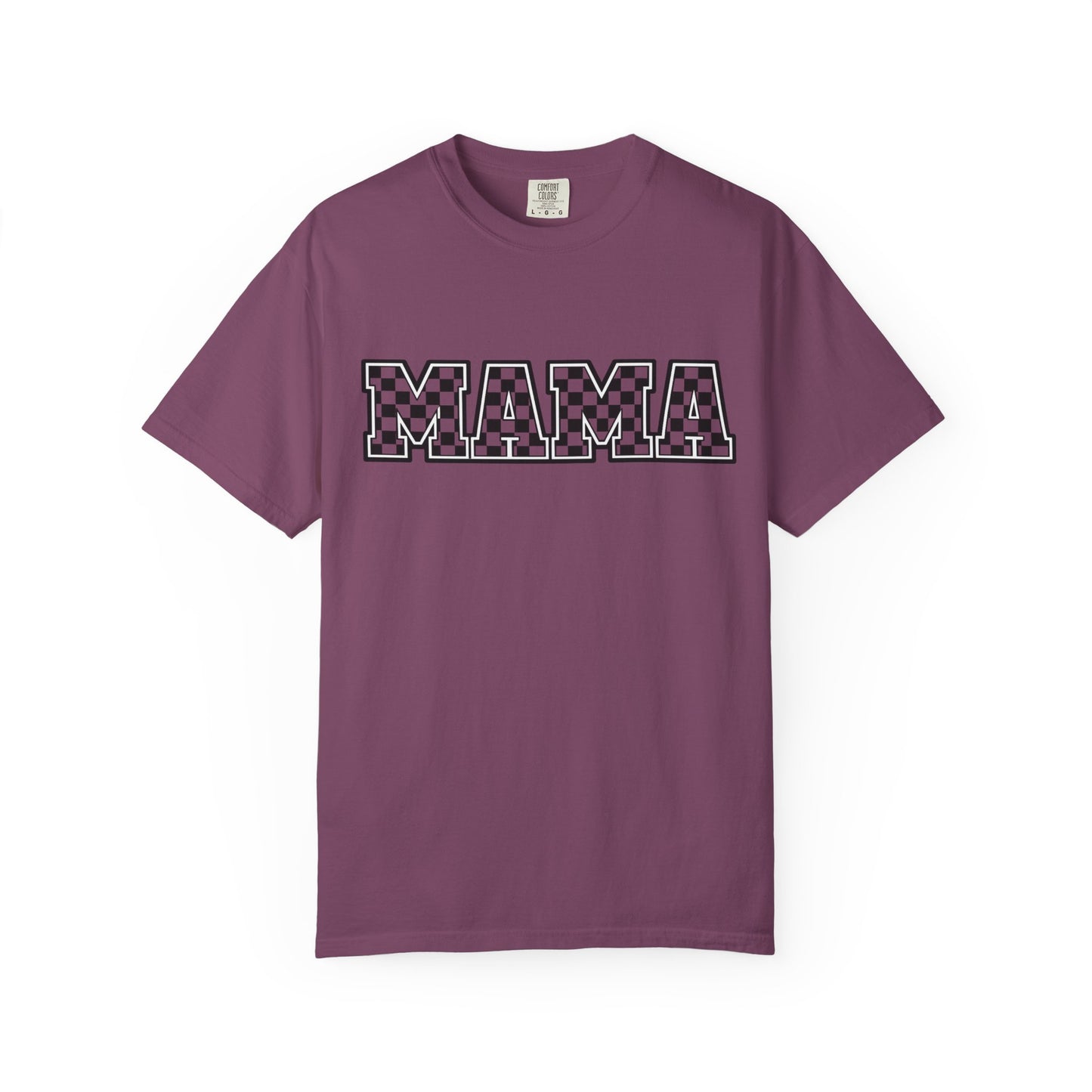 Mama Checkerboard T-Shirt — Graphic Mom Tee