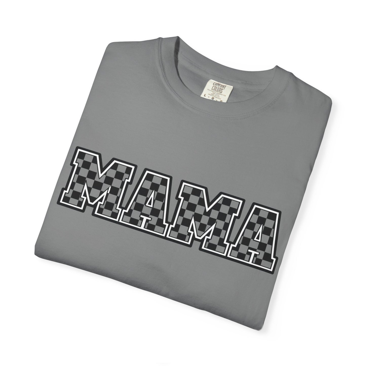 Mama Checkerboard T-Shirt — Graphic Mom Tee