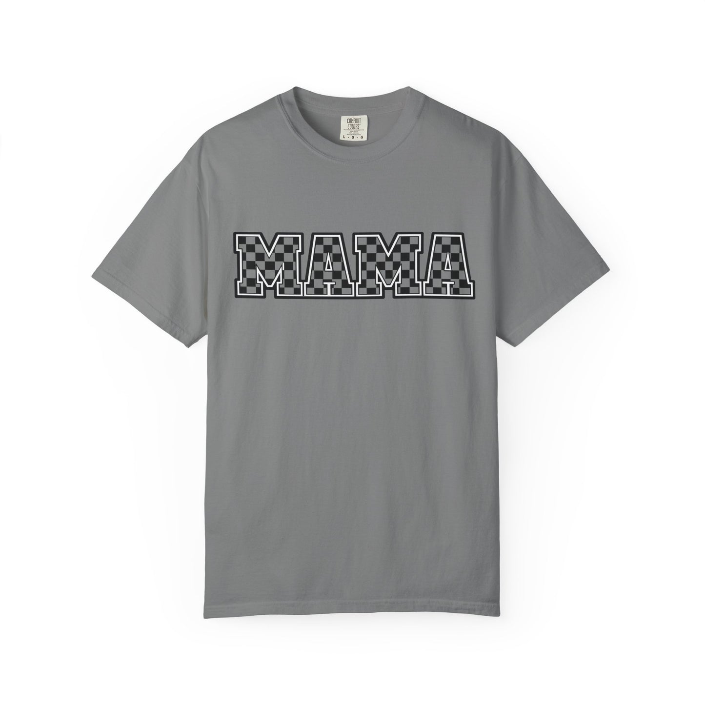 Mama Checkerboard T-Shirt — Graphic Mom Tee